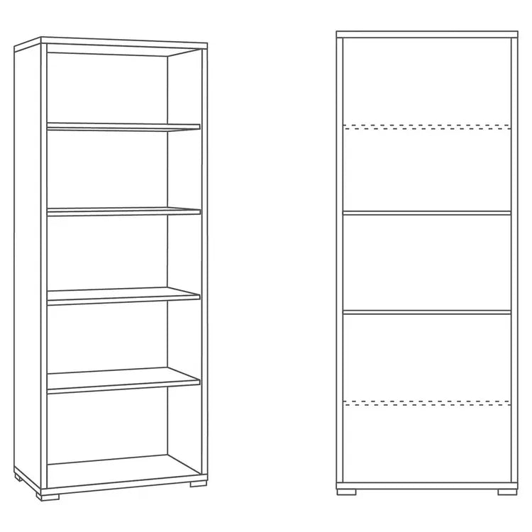 Libreria Ufficio Double 182x71 cm Ossido Bianco