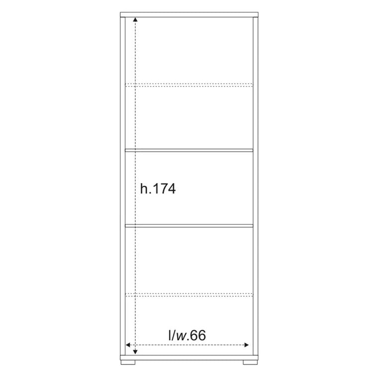 Libreria Ufficio Double 182x71 cm Ossido Bianco