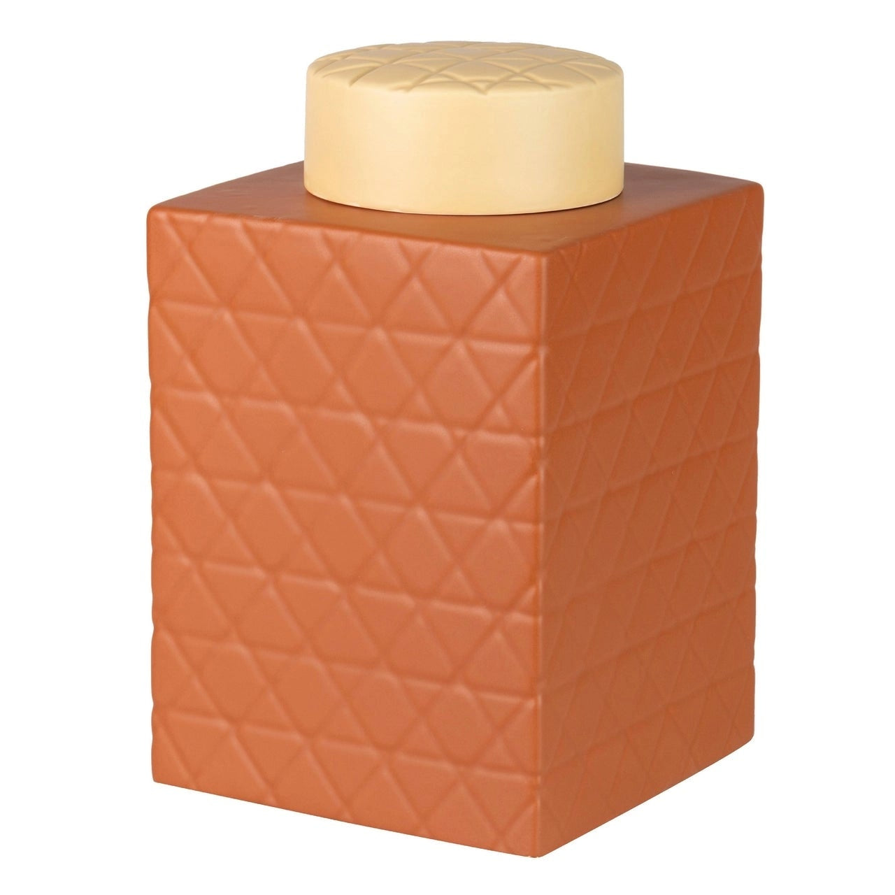 Barattolo in Ceramica Arancione Mate 16x16x26 cm