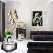 Quadro Decorativo Leone Bath Tiger Ironico “Gossip” 60×80 cm