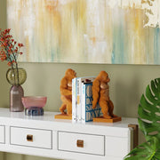 Fermalibri Gorilla Arancione Set da 2 pezzi Design Decorativo di Carattere