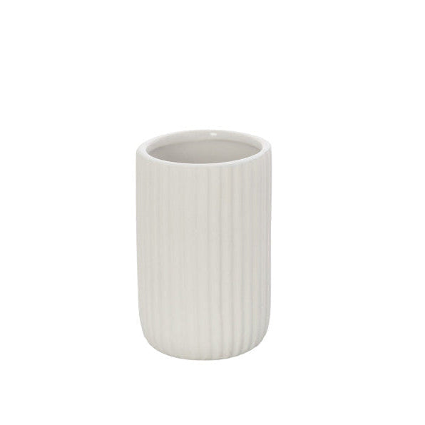 Porta Spazzolino in Ceramica Linea Color Design Cannettato Soft Touch