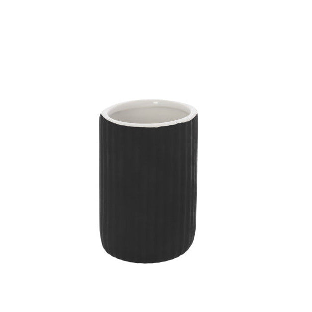 Porta Spazzolino in Ceramica Linea Color Design Cannettato Soft Touch