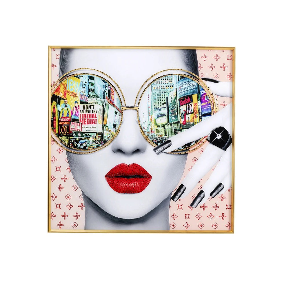 Quadro vetro Times Square View 50x50cm