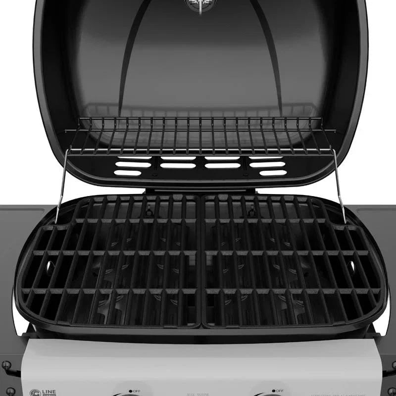 Barbecue a Gas 2 Fuochi Simply Hot con Griglia in Ghisa e Coperchio