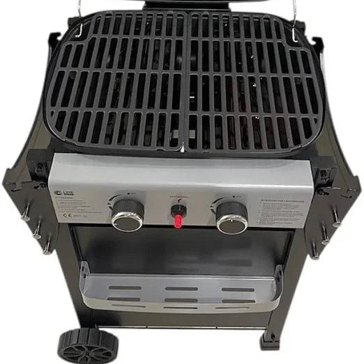 Barbecue a Gas 2 Fuochi Simply Hot con Griglia in Ghisa e Coperchio
