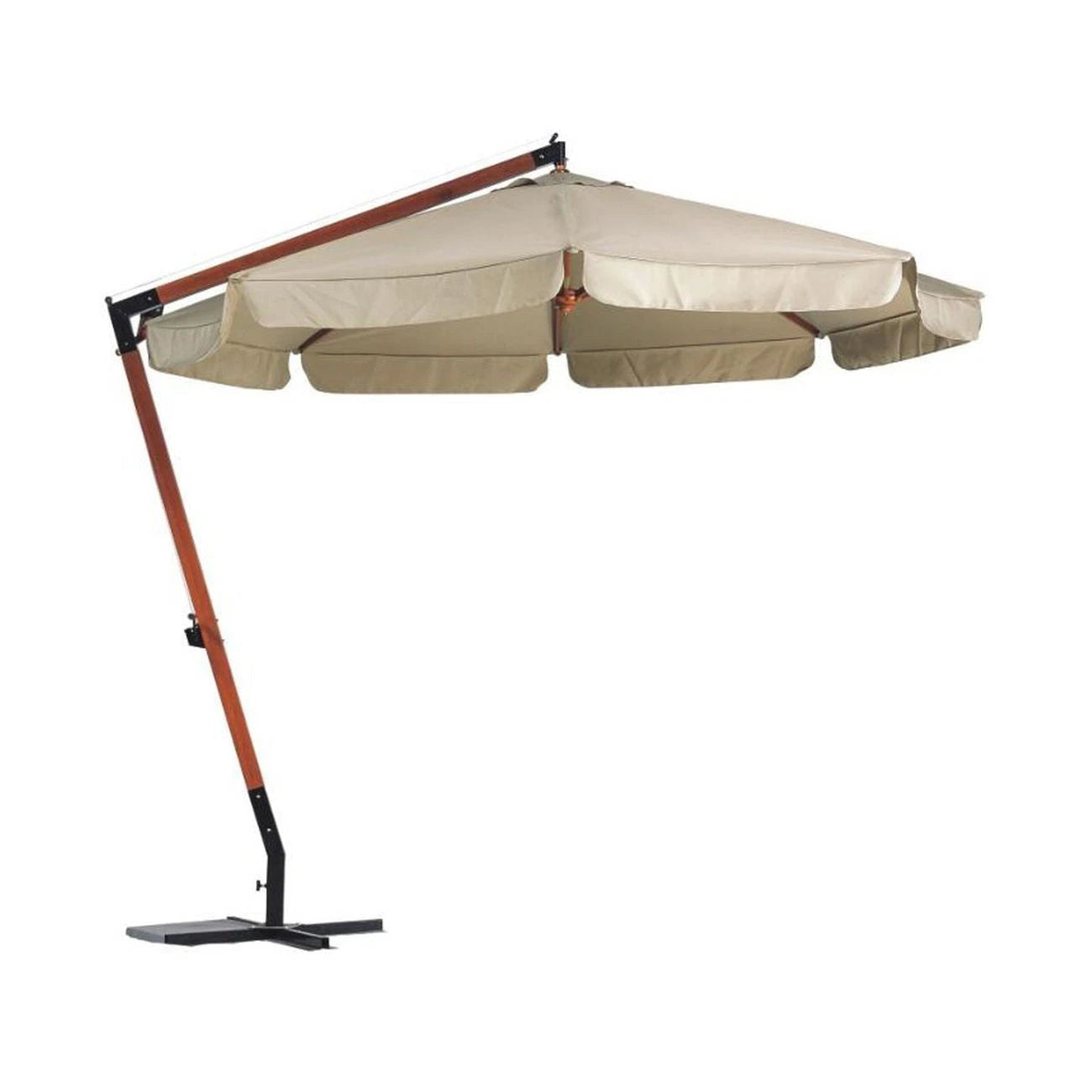 Ombrellone Decentrato Samoa Ø3 m in Legno con Arganello