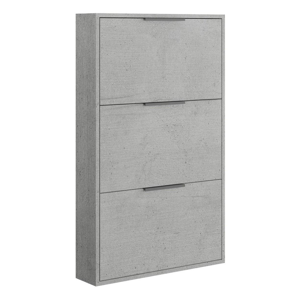 Scarpiera Slim 3 Ribalte Cemento 65x15x105,5 cm Salvaspazio