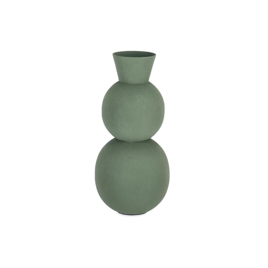 Vaso Decorativo Ridhi Verde in Metallo Ø15 x H32,5 cm