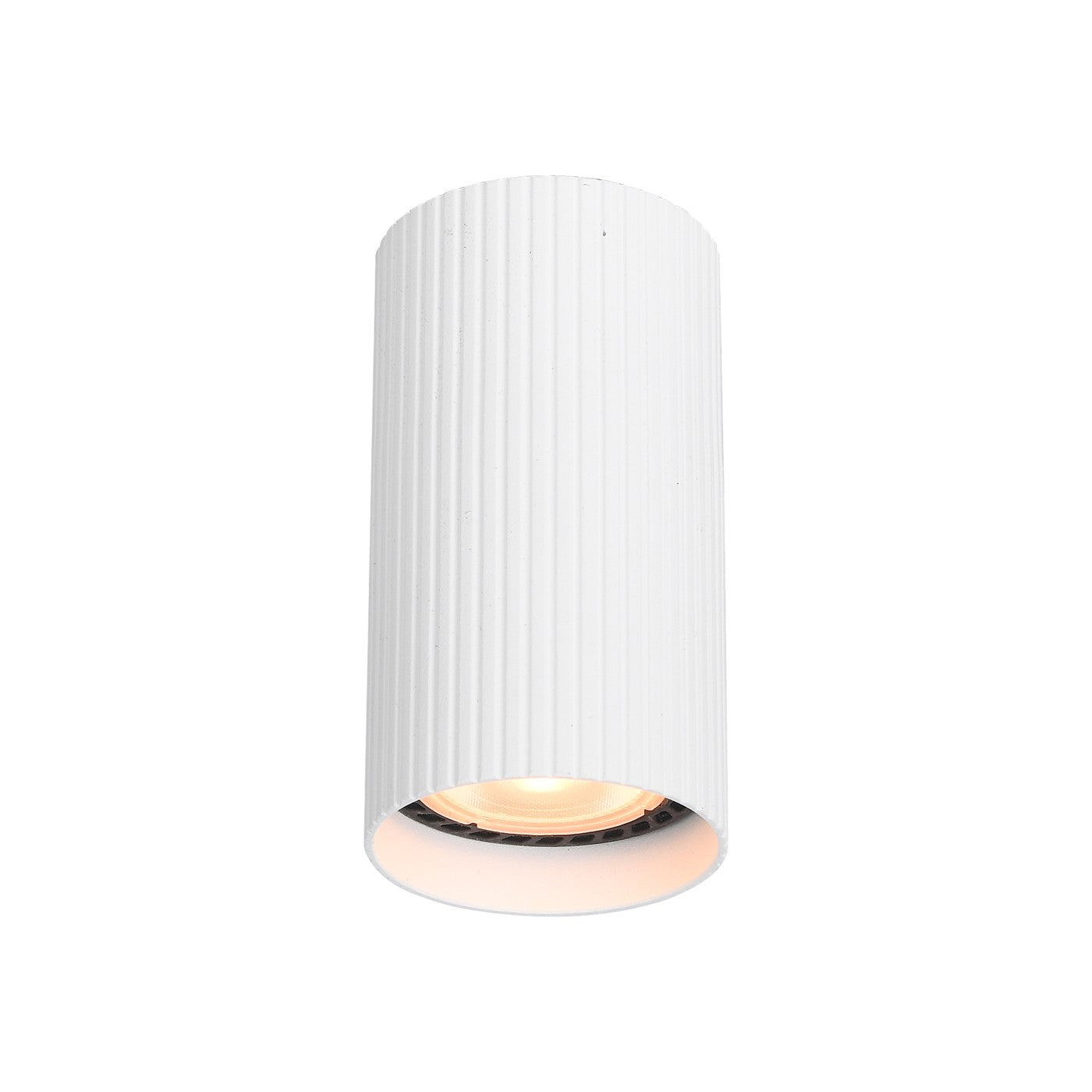 Faretto da Soffitto Cilindrico Tune in Alluminio Bianco Ø55mm H100mm