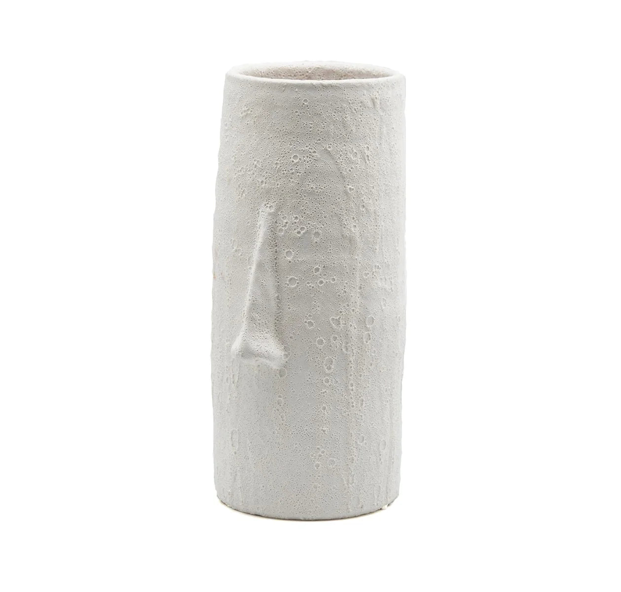 Vaso Fenice con Naso Bianco H 30 cm Ø 17 cm In Ceramica