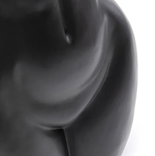 Vaso Donna Nero 40 cm Decorativo Femminile di Design