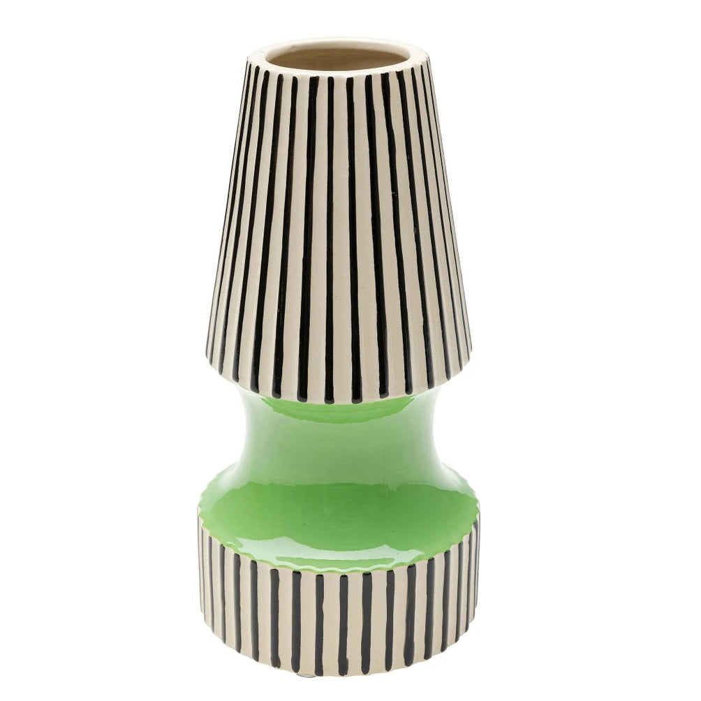 Vaso Calabria Verde in Porcellana H 26 cm