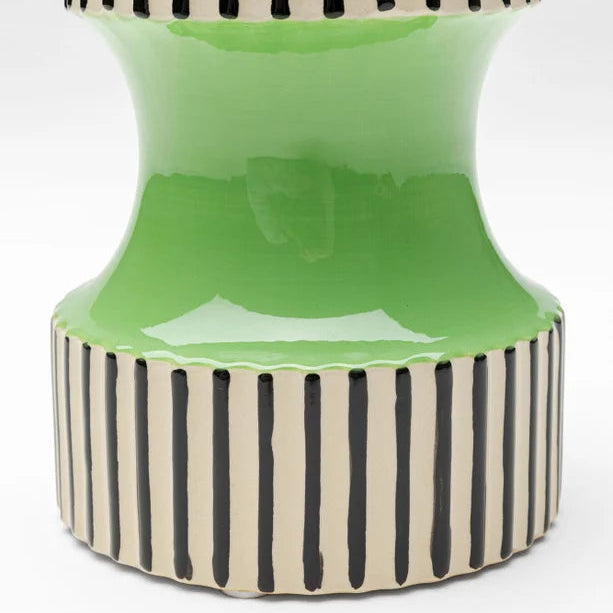Vaso Calabria Verde in Porcellana H 26 cm