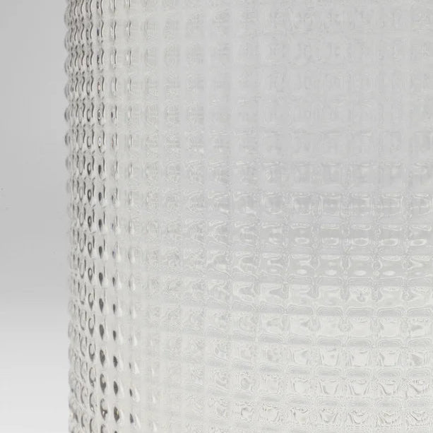 Vaso Decorativo La Noble in Vetro Trasparente con Dettagli Oro