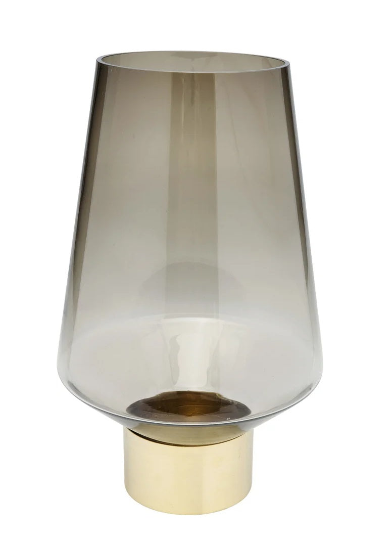 Vaso Decorativo Noble Marrone In Vetro 40 cm